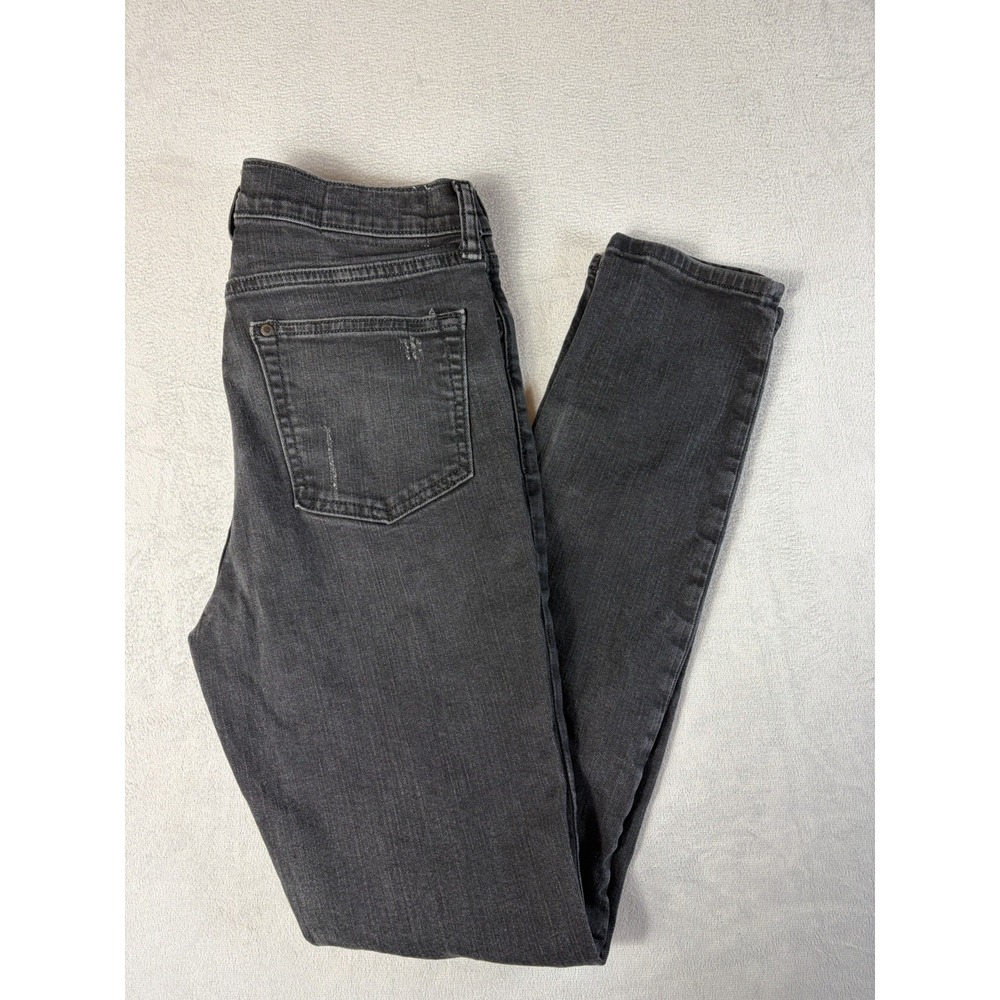 H&M & Denim Womens 31x32 Jeans Faded Black Skinny Distressed